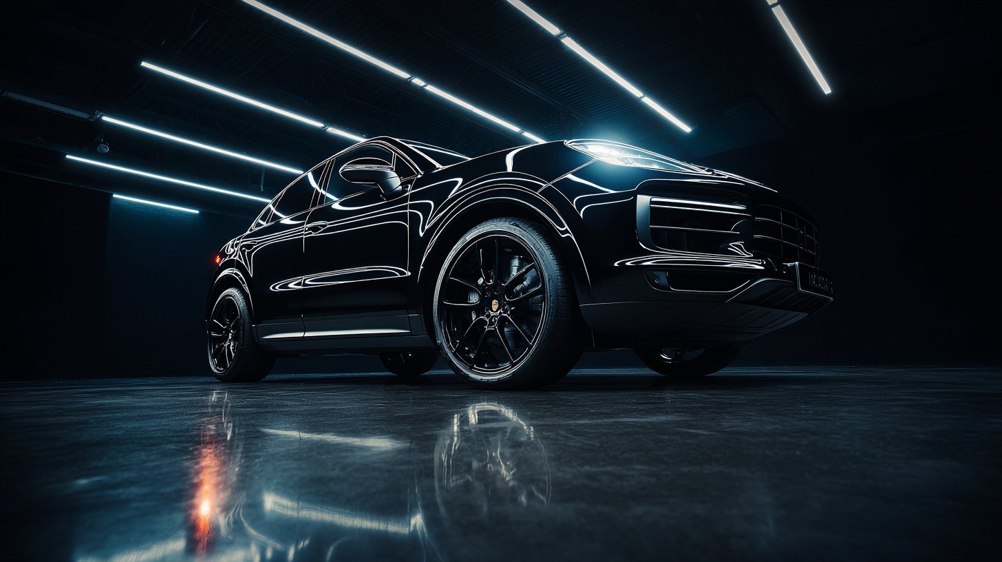 Лакокрасочное покрытие премиального автомобиля под LED-светом